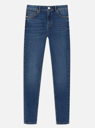 Skinny jeans met hoge taille