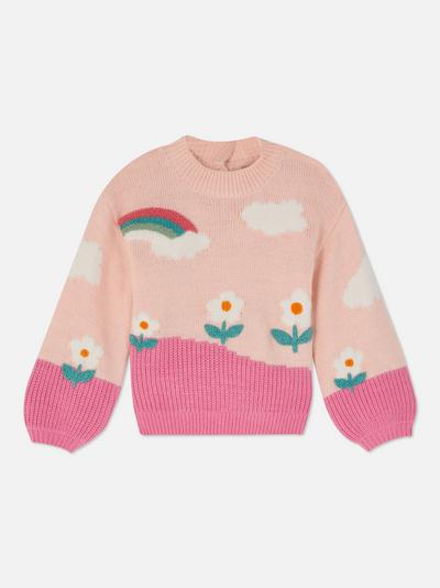 Rainbow Intarsia Sweater