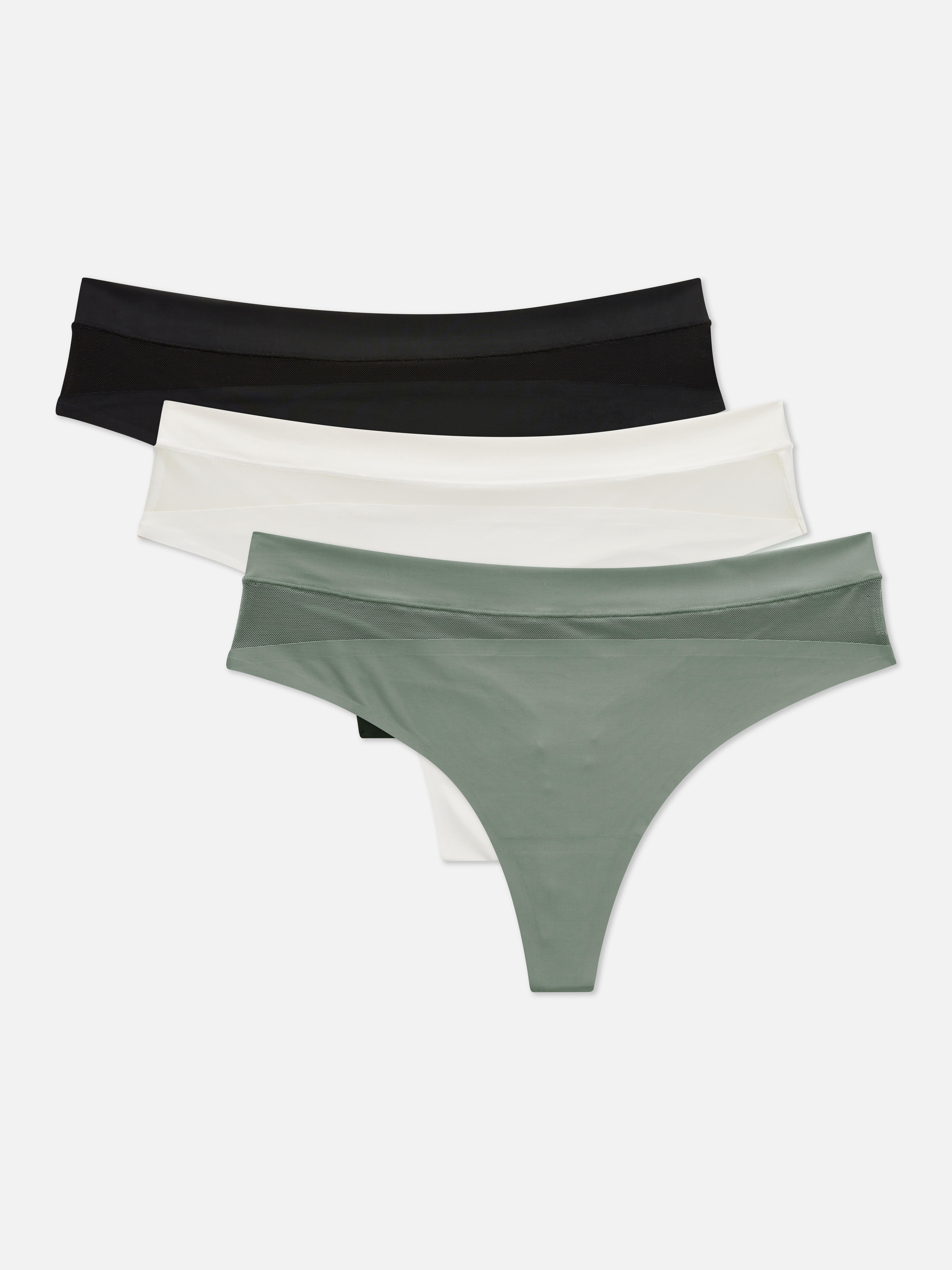 3 paia di tanga a blocchi di colore Slip e mutandine Lingerie e