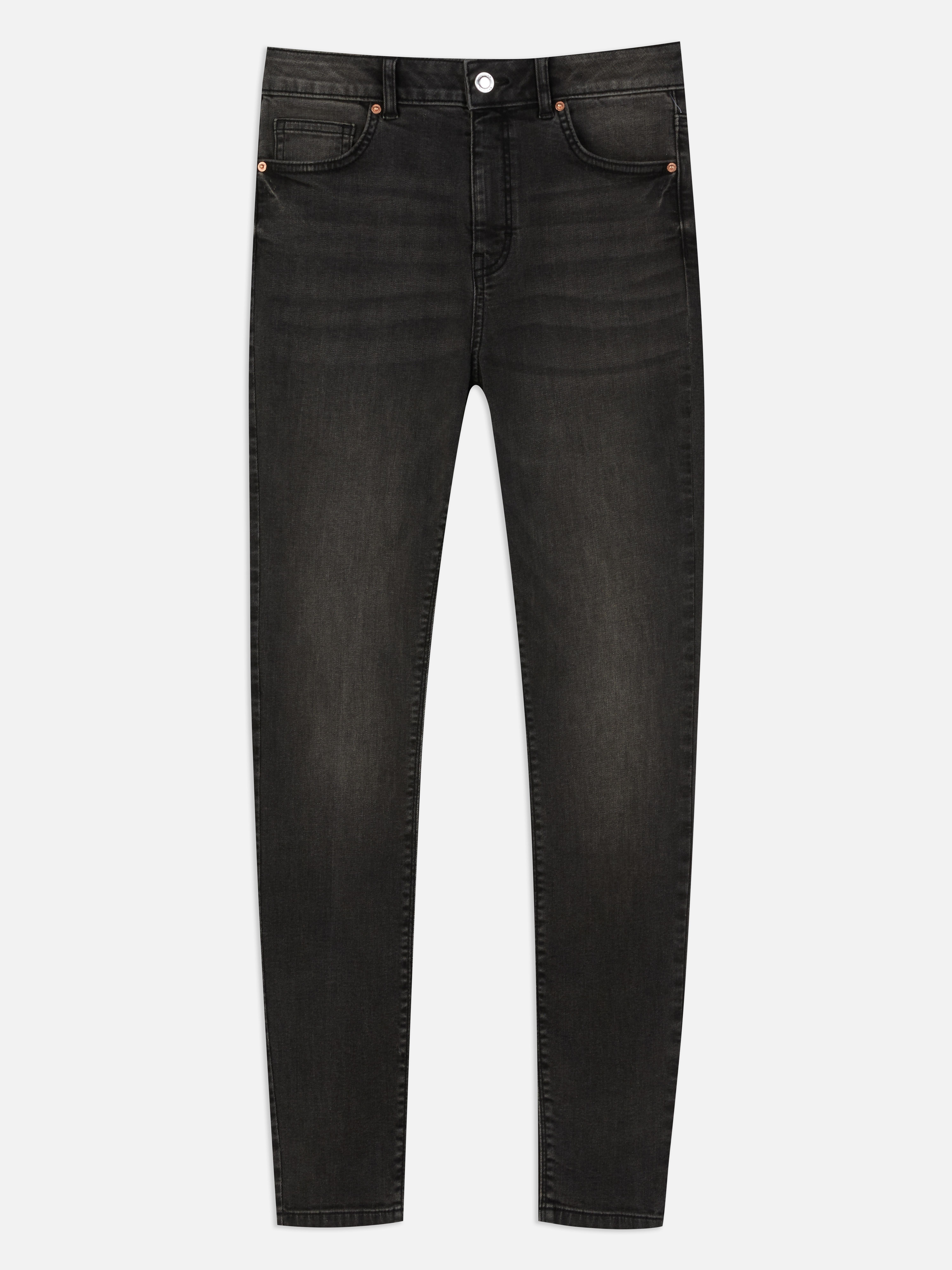 Blugi skinny cu talie înaltă
