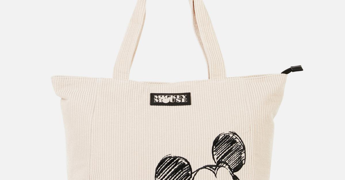 Bolso tote estilo shopper de pana de Mickey Mouse de Disney | Bolsos de mano para mujer | Accesorios de mujer | Nuestra línea de moda femenina Todos los productos Primark | Primark