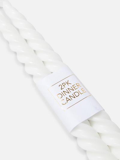 2-Pack Twisted Dinner Candles