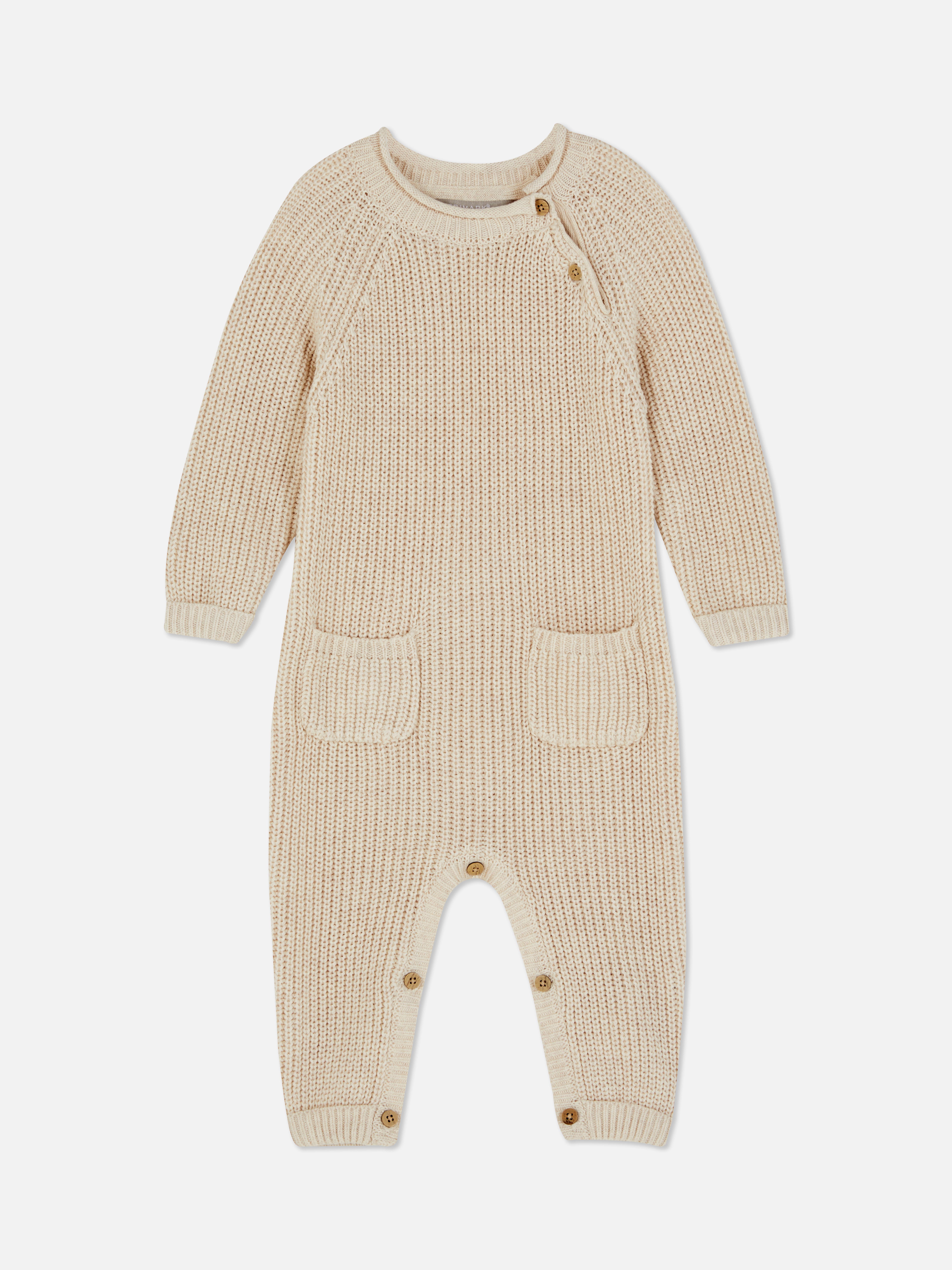 Mono de pijama de punto de algodón con botones | Ropa de niño | Moda para bebés y recién nacidos | Ropa para niños | los productos | España