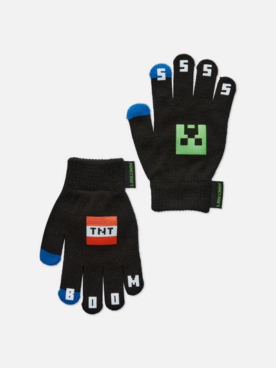 Handschuhe mit „Minecraft“-Logo