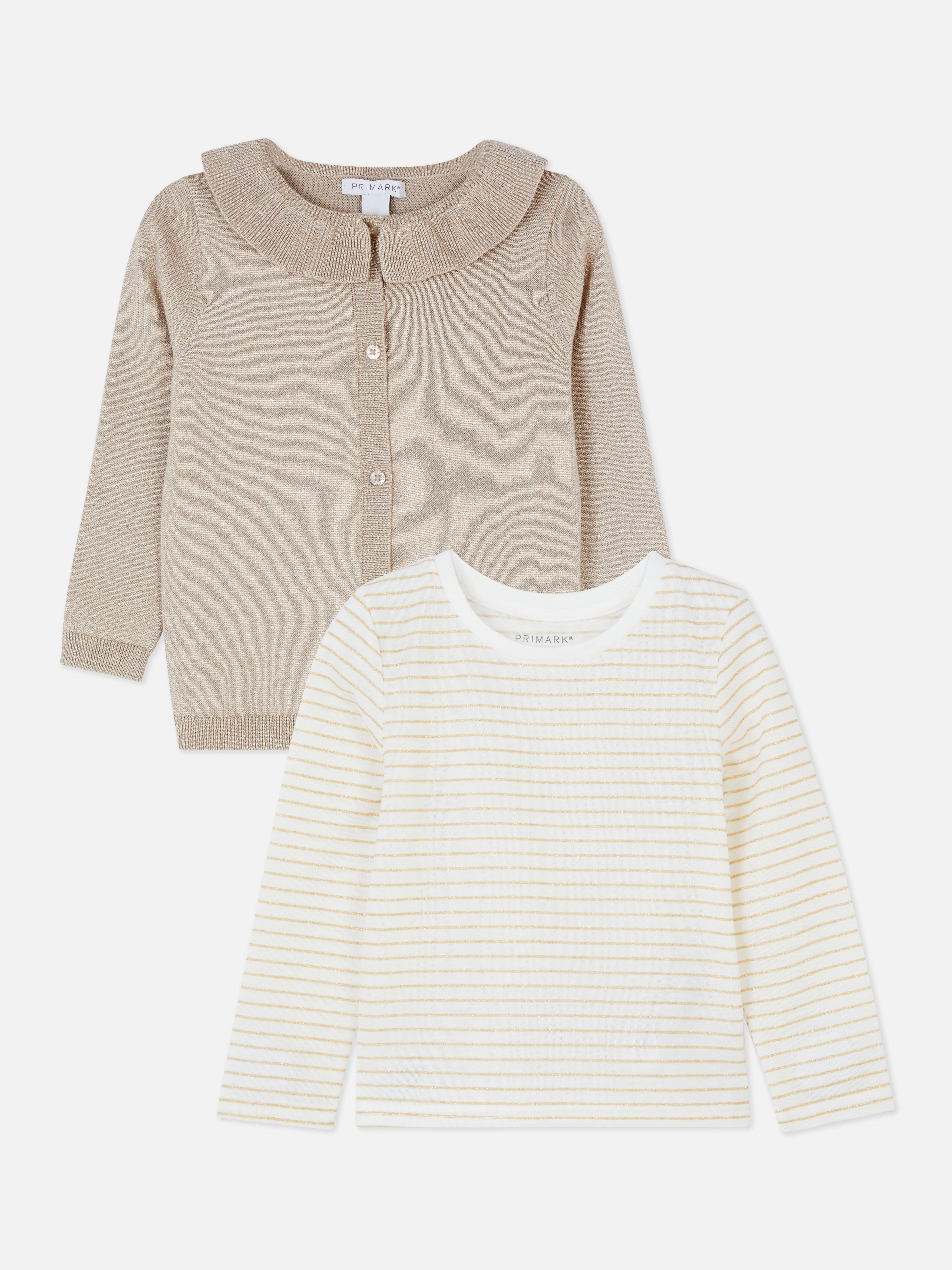 Conjunto de camiseta y rebeca | Partes de arriba y jerséis de niña de 2 y 7 años | Ropa de niña de 2 a 7 años | Moda para niñas