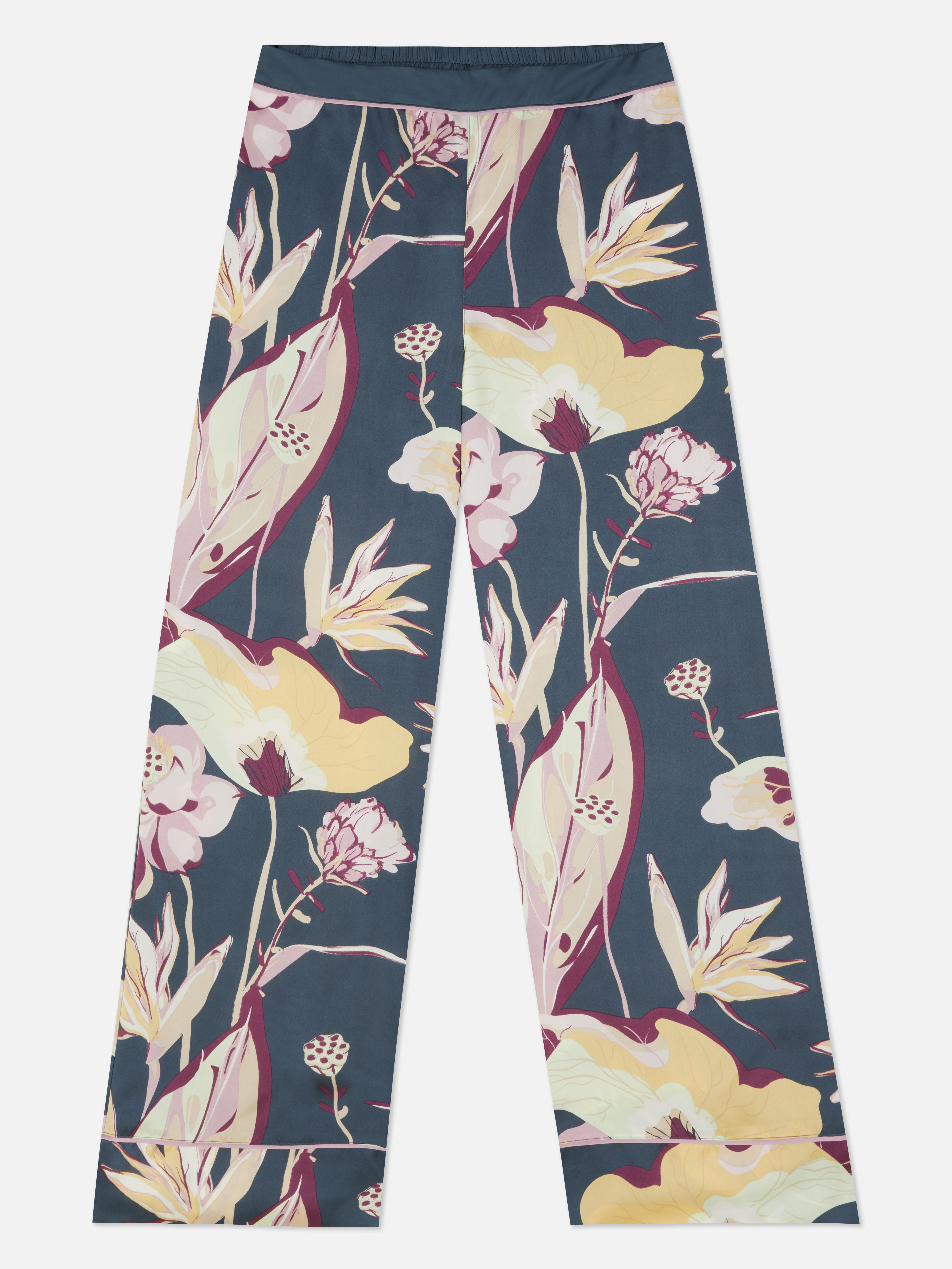 Pantalón de pijama de satén con estampado floral | Pijama para mujer | Pijamas para mujer | Ropa mujer | Nuestra línea de moda femenina Todos los productos | Primark España