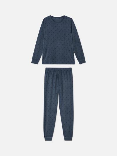 Langärmeliges Pyjamaset aus weichem Stoff