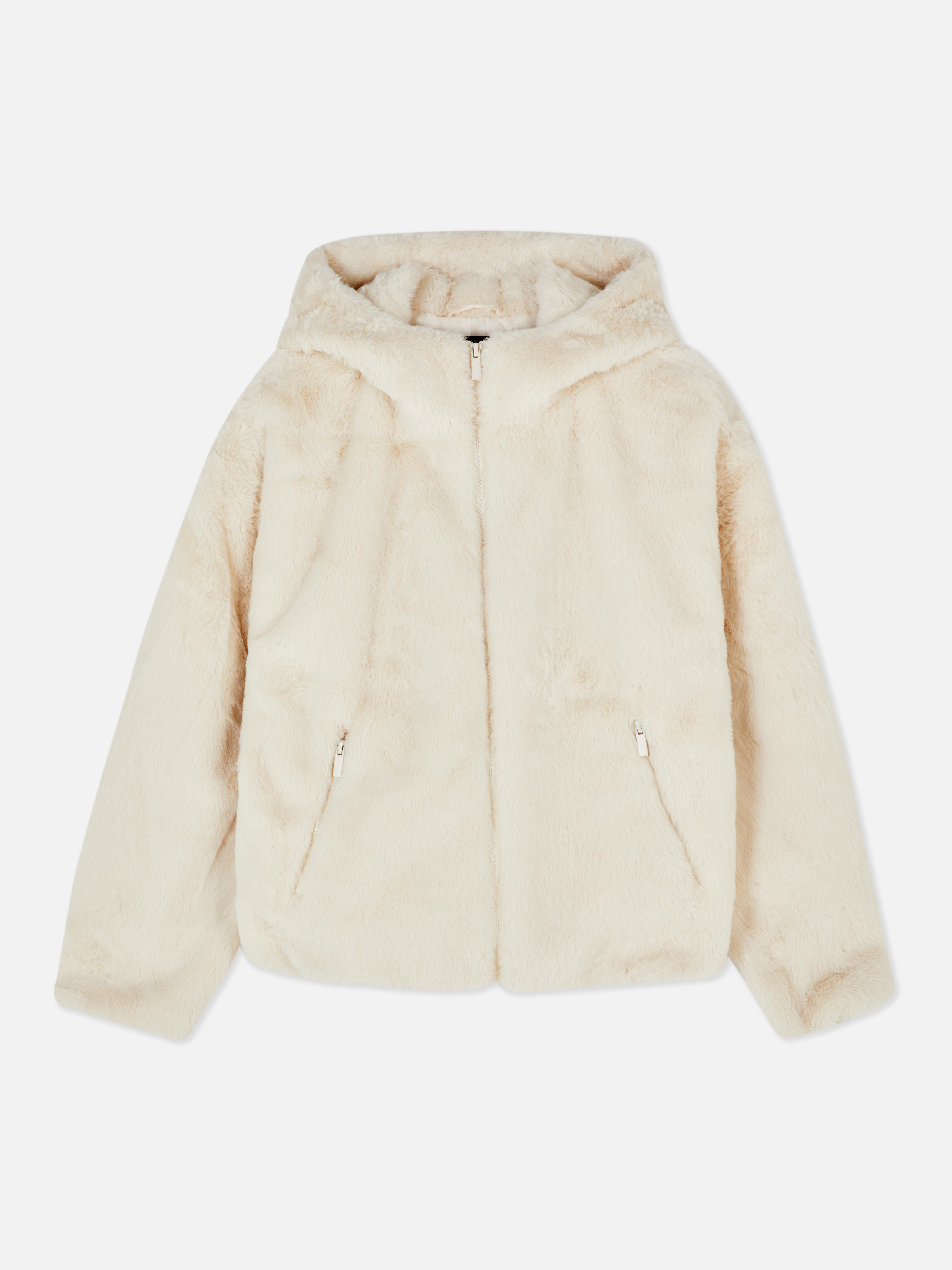Faux Fur Hooded Jacket | Women's Jackets & Coats | Women's Clothing ...