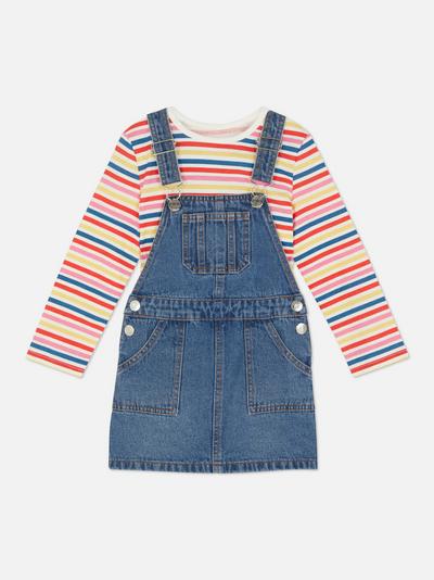 Denim Two-in-One Overall Dress