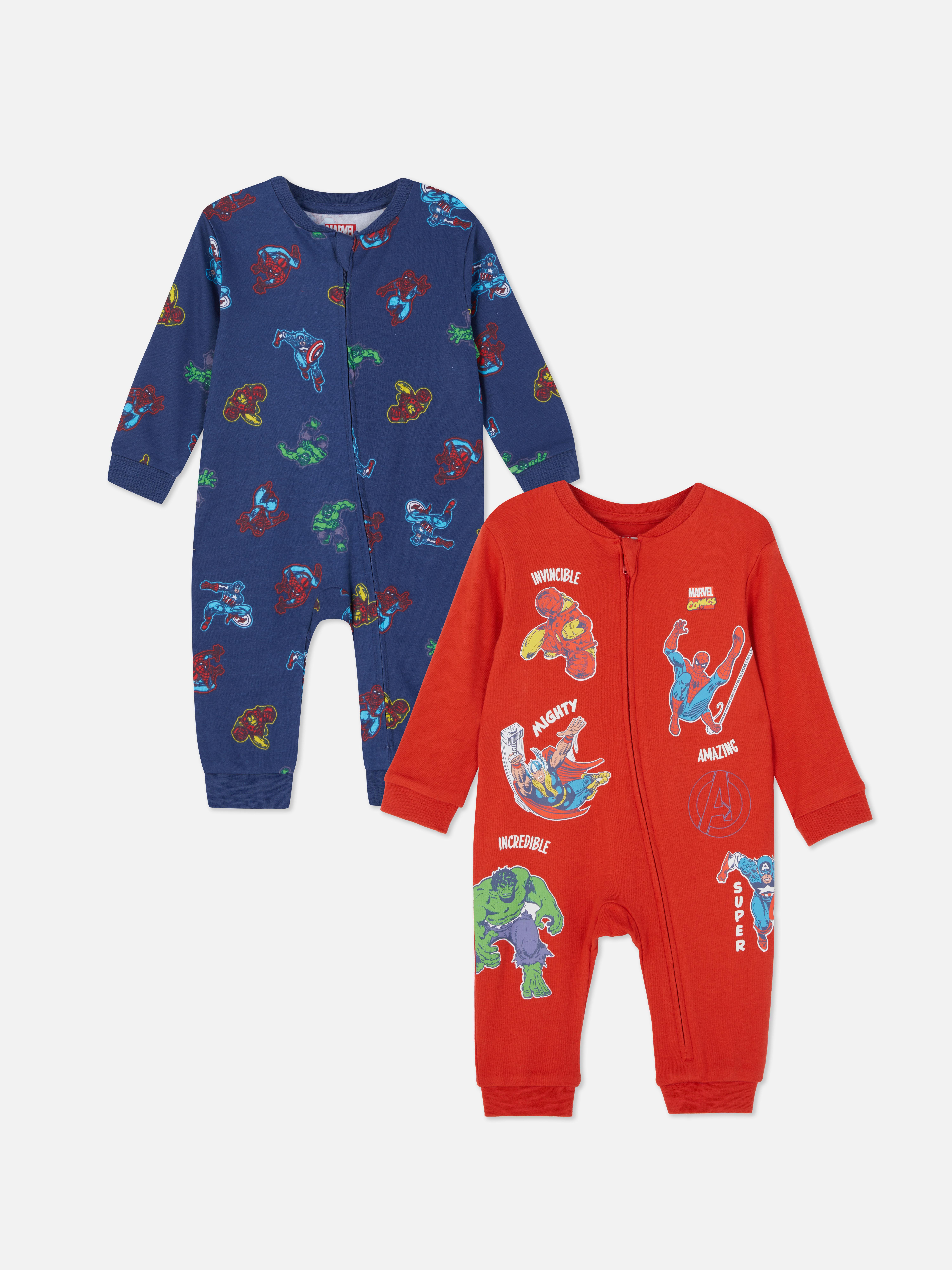 Pack de 2 pijamas una pieza de Marvel | Básicos de para bebé | Moda para bebés y recién nacidos | Ropa para niños | Todos los productos Primark | Primark