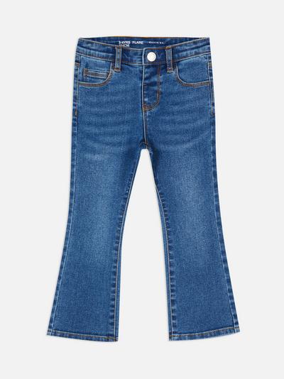 Jeans met wijd uitlopende pijpen