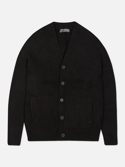 Ribbed Button-up Cardigan