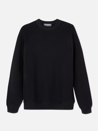Geripptes Baumwoll-Sweatshirt