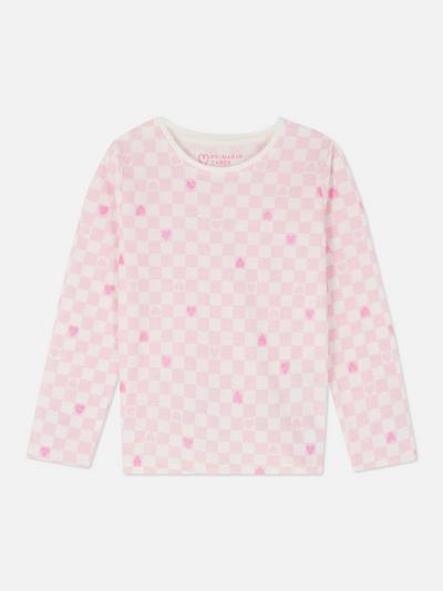 Long Sleeve Patterned Cotton Top