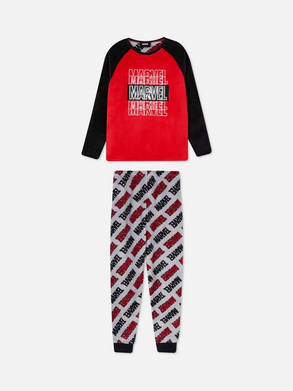 „Marvel“ Pyjama aus Fleece mit Logo