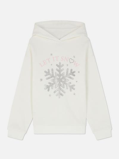 Sparkly Snowflake katoenen hoodie