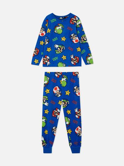 Pijama de tela minky de Super Mario
