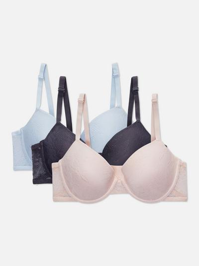 3-Pack A-D Underwire Bras