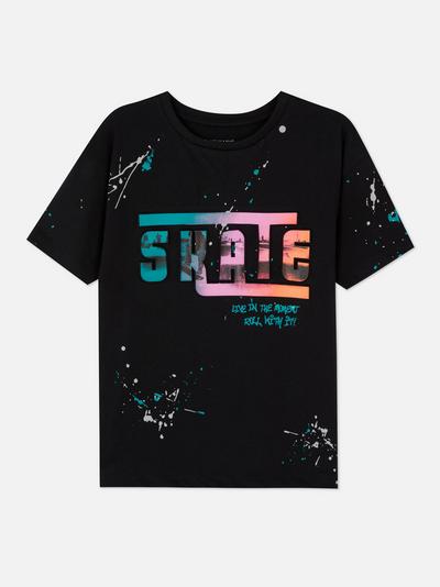 T-shirt met Skate in reliëfopdruk
