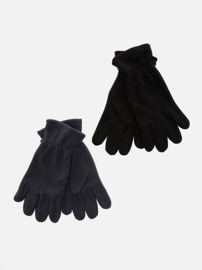 2pk Fleece Gloves