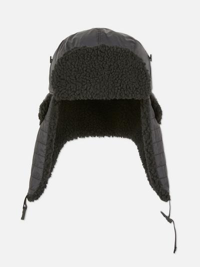 Quilted Borg Aviator Hat