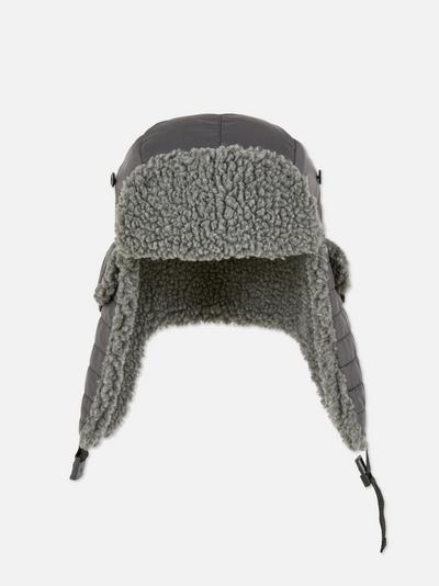 Quilted Fleece Aviator Hat