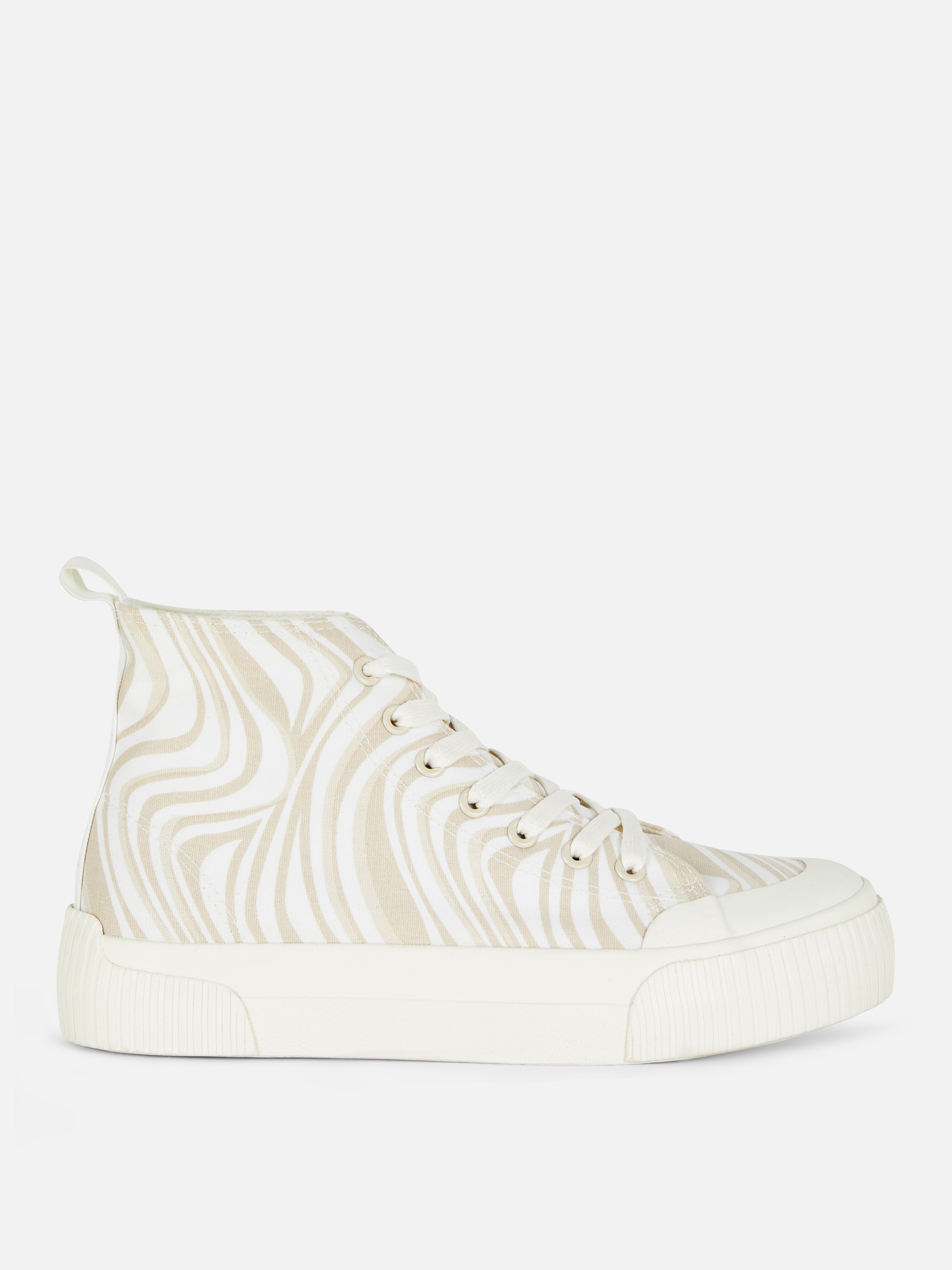 Hoge gympen met richelprint Sneakers voor dames Schoenen & laarzen