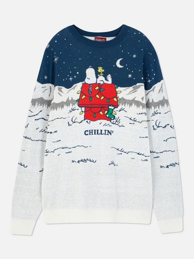 Božični pulover z grafičnim potiskom Peanuts Snoopy