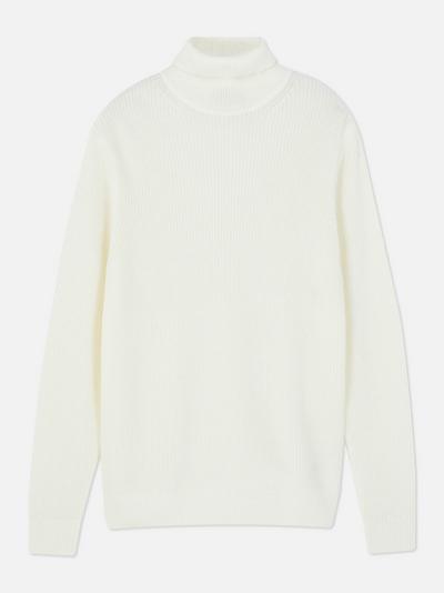 Chunky Ribbed Roll Neck Jumper
