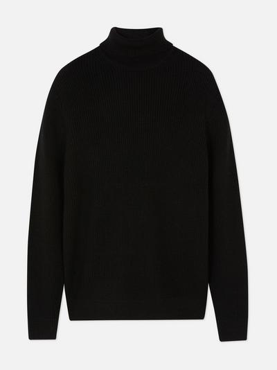 Chunky Ribbed Roll Neck Jumper