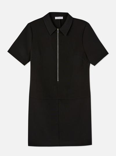 Half-Zip Collar Mini Dress