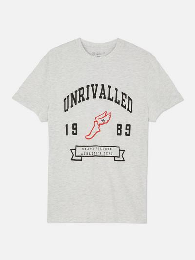 T-shirt algodão estilo universitário