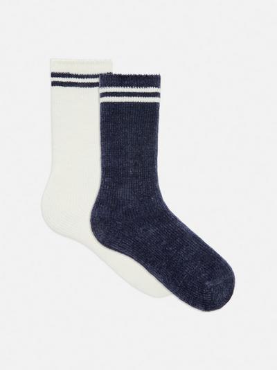 2-Pack Chenille Slouch Socks