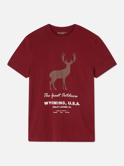 Camiseta con estampado del estado de Wyoming