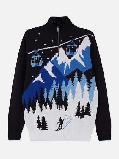 Scenic Skier Knitted Top