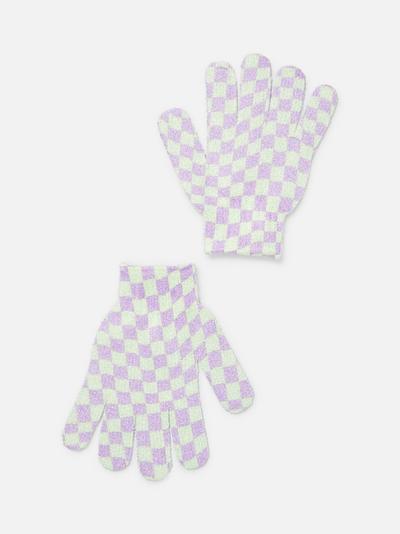 Patterned Exfoliating Gloves