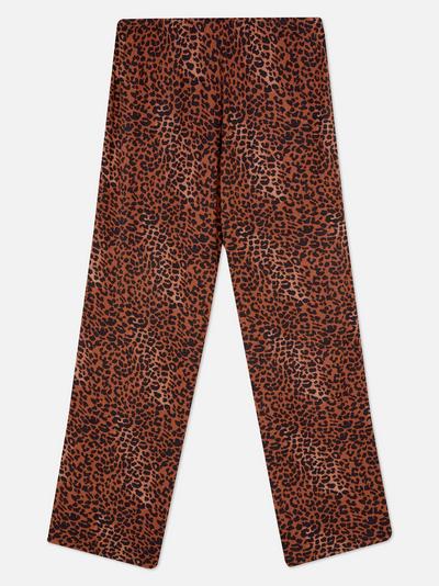Pantalón de pijama con estampado de leopardo