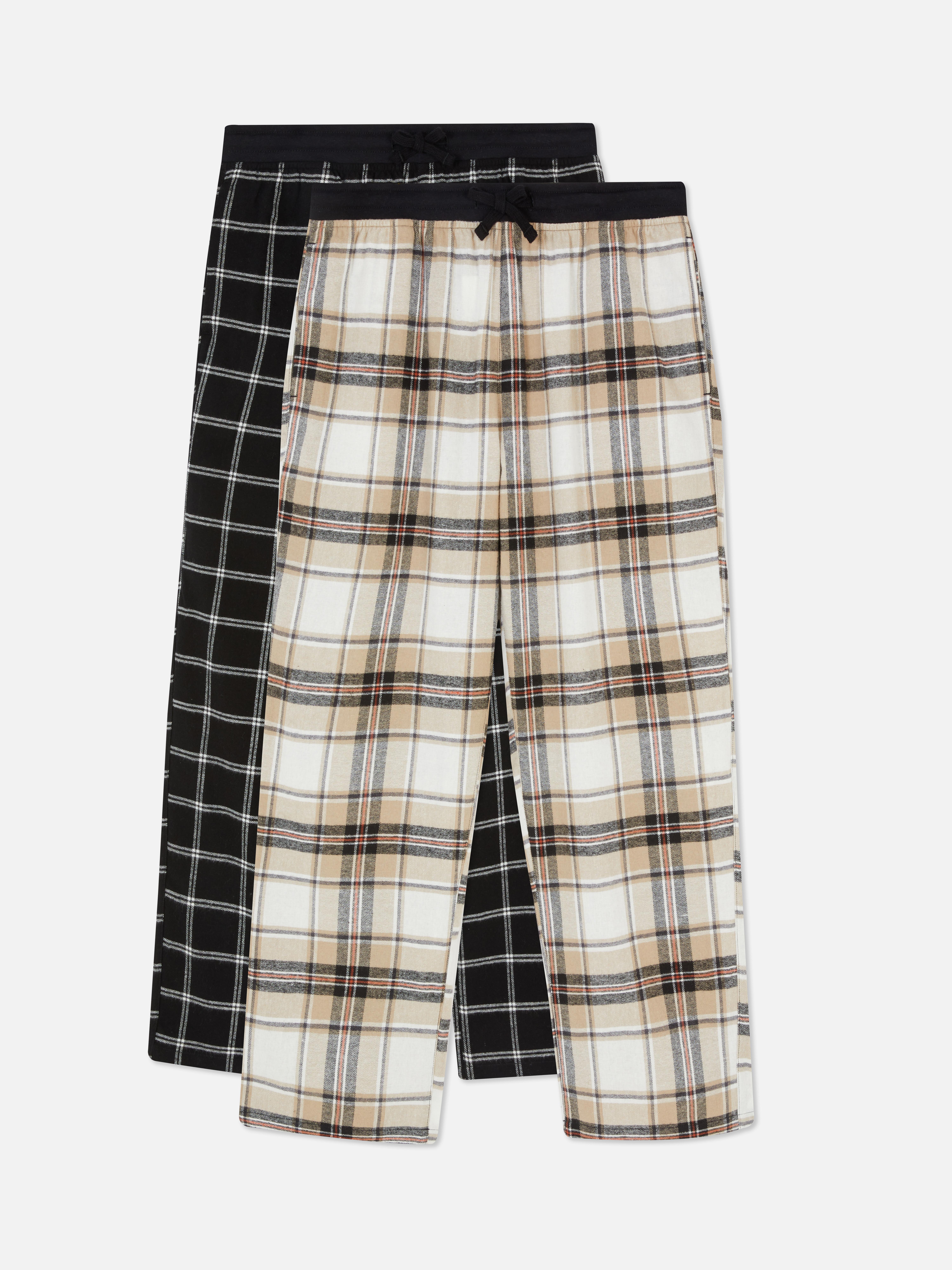 Karierte Pyjamahose, 2erPack Pyjamas für Herren Mode für Herren