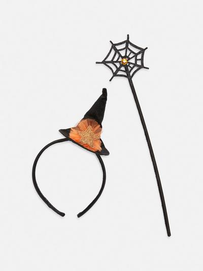 Halloween Witch Headband and Wand Set