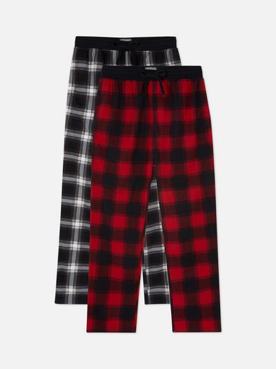Set de 2 perechi de pantaloni de pijama în carouri