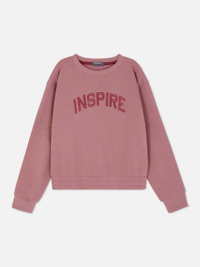 Sweatshirt mit Rundhalsausschnitt und „Inspire“-Schriftzug