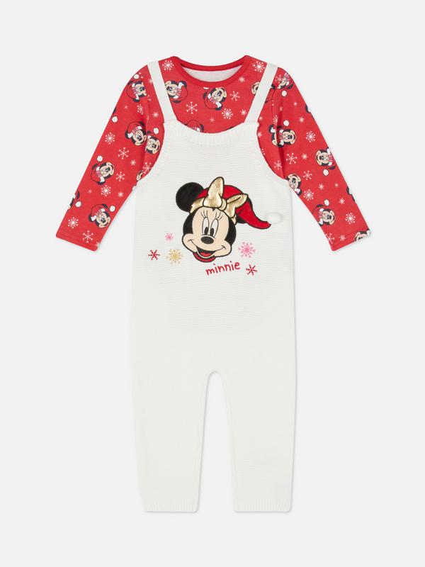 „Disney Minnie Maus“ T-Shirt und Latzhose im Set