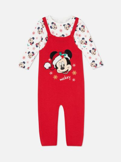 Disney Mickey Mouse Knit Overalls Set