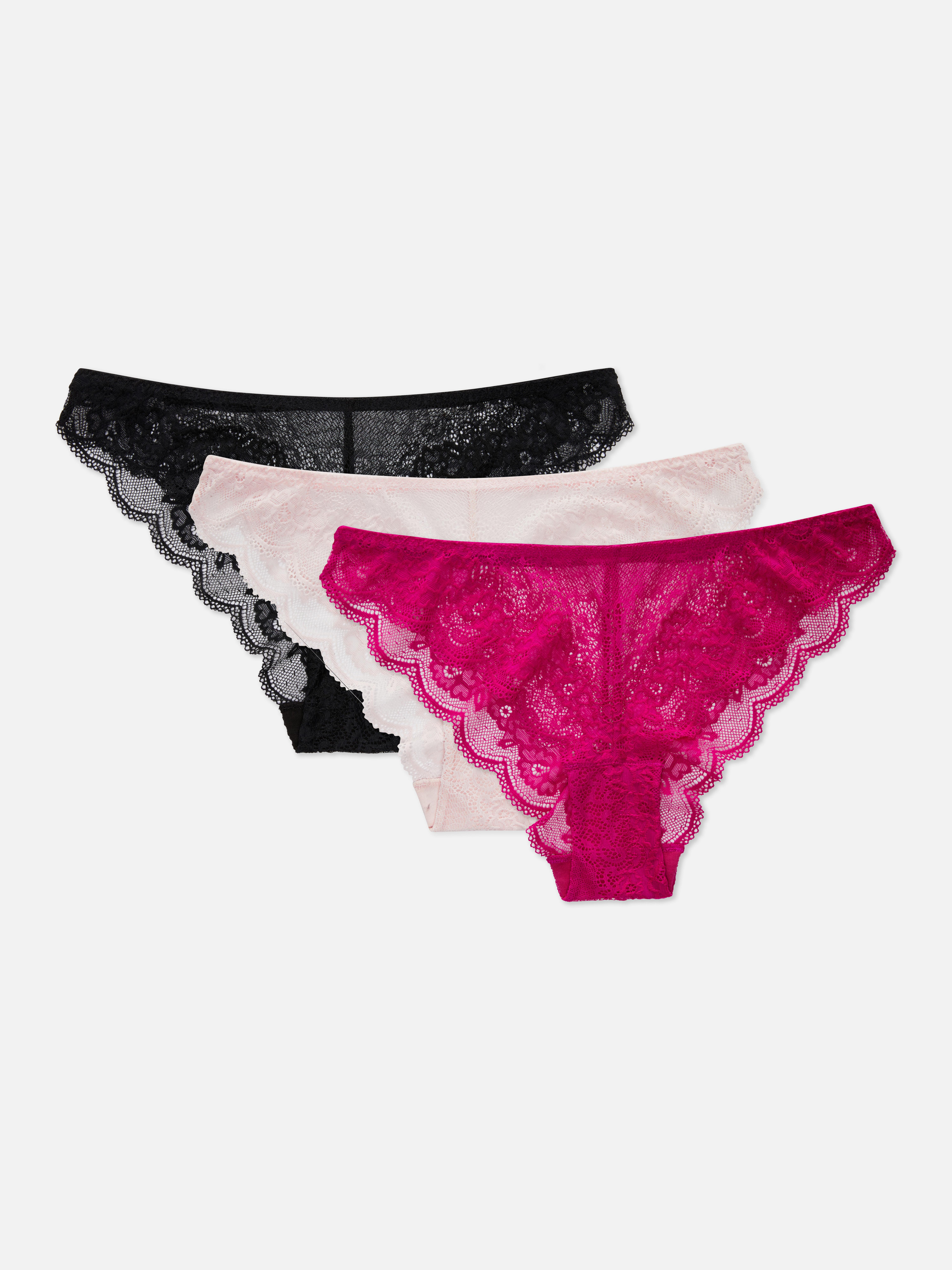 Pack de 3 tangas encaje | Braguitas | Lencería y ropa interior | Ropa para mujer | Nuestra de moda femenina | Todos los productos Primark | Primark España