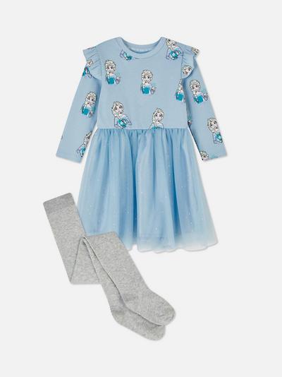 Conjunto de vestido con tutú y medias de Frozen de Disney