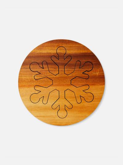 Snowflake Wood Trivet