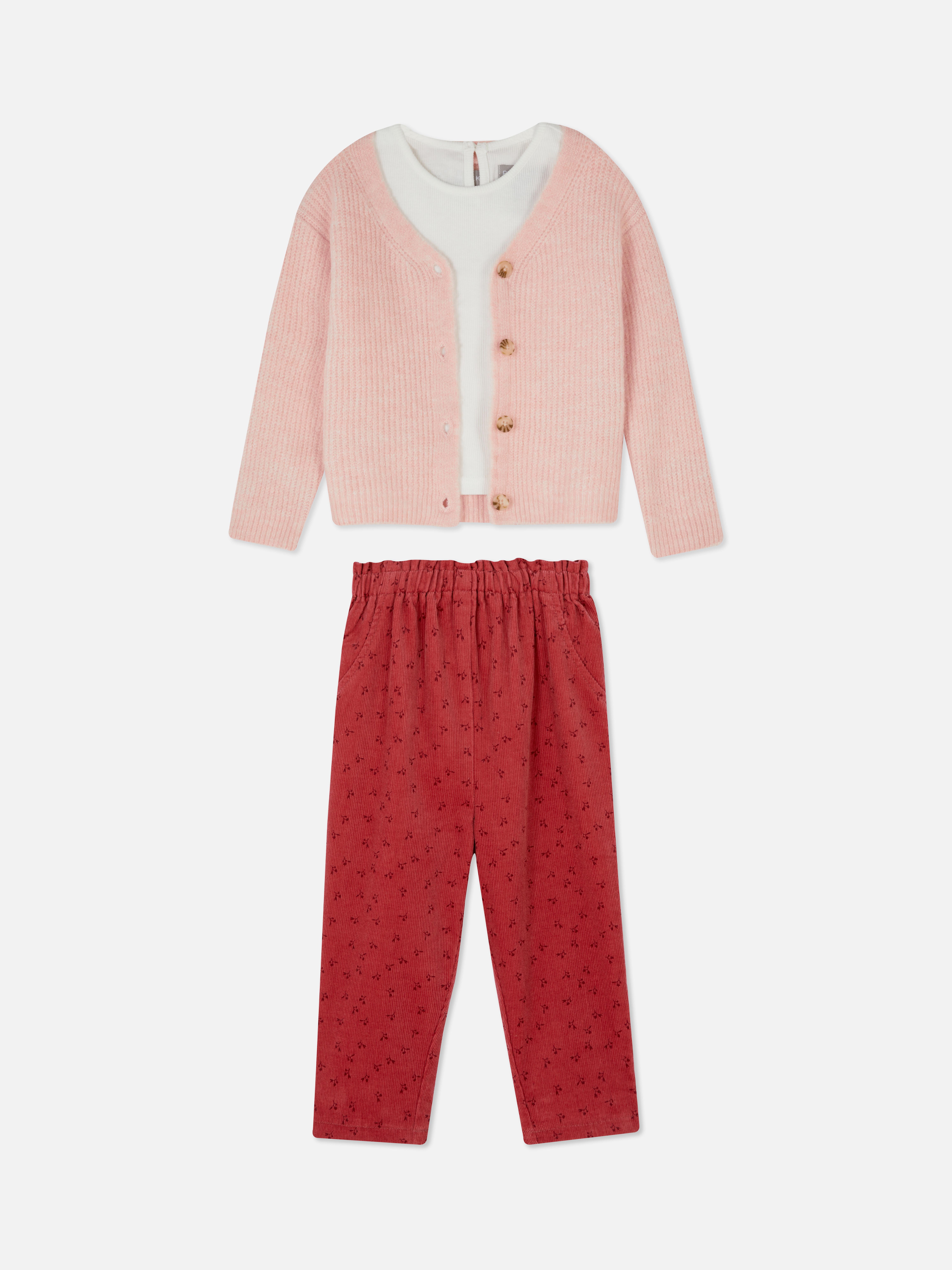 Conjunto de chaqueta de punto y pantalón de pana | Moda para bebés niña | Moda para y recién nacidos | Ropa para | los productos Primark | Primark España