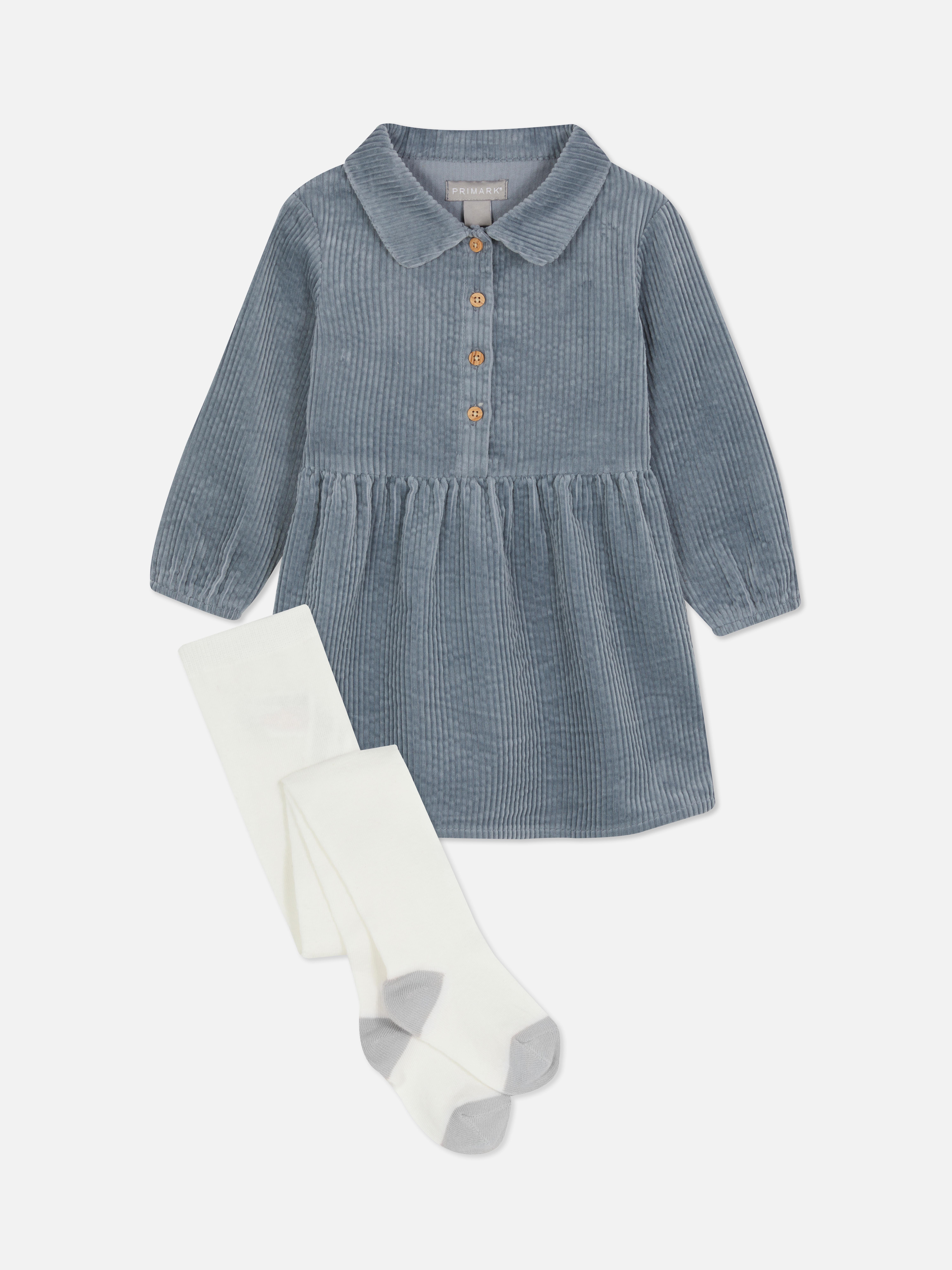 Conjunto vestido de pana y leotardos | Moda para bebés niña | Moda para bebés y recién nacidos | Ropa para | Todos los productos | Primark España