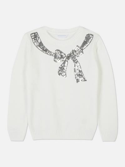 Chenille Bow Jumper