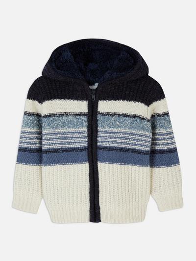 Zip-Up Knitted Cardigan